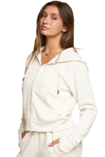 Later On Rib - Women's Full Zip Hoodie – Fundamental Coast