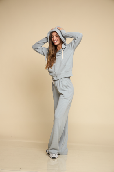 Later On Ribbed - Women's Full Zip Hoodie