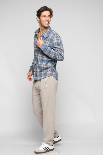 Nazare Ranch - Men's Button Front Long Sleeve Flannel