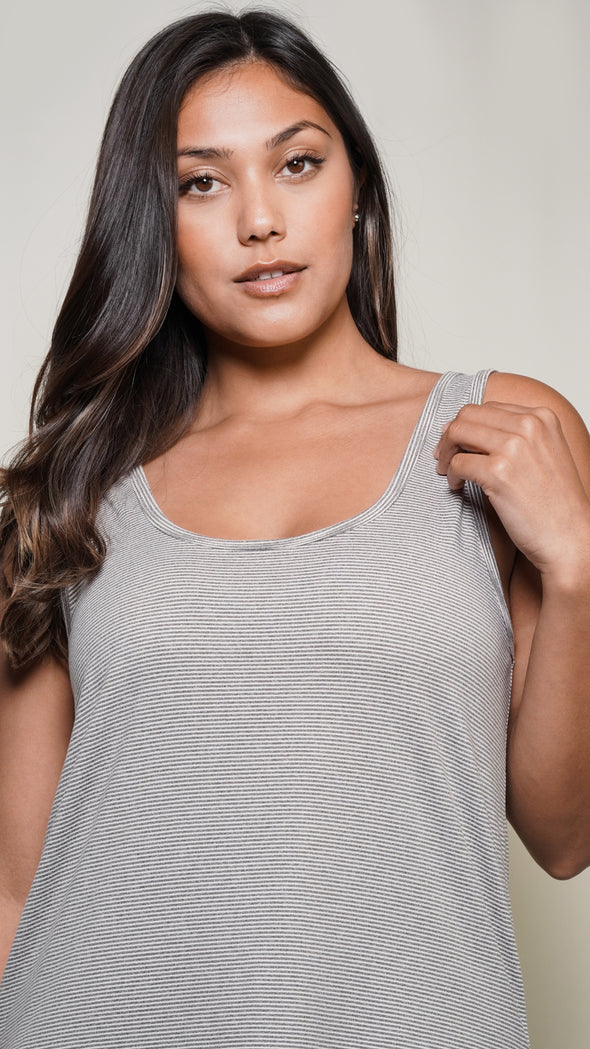 Sand Section Scoop Neck Tank