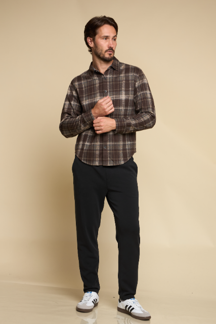 Nazare Cove - Men's Button Front Long Sleeve Flannel