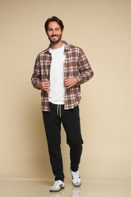 Nazare Ranch - Men's Button Front Long Sleeve Flannel