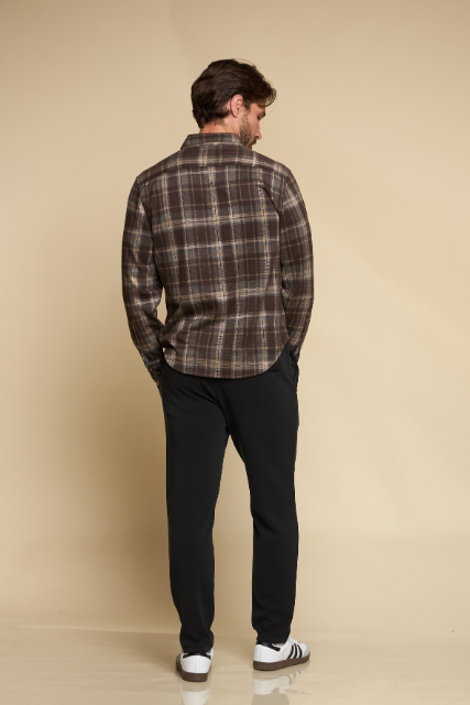 Nazare Cove - Men's Button Front Long Sleeve Flannel