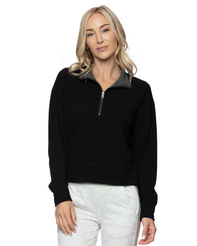 Andrea Fleece Reversible Quarter Zip