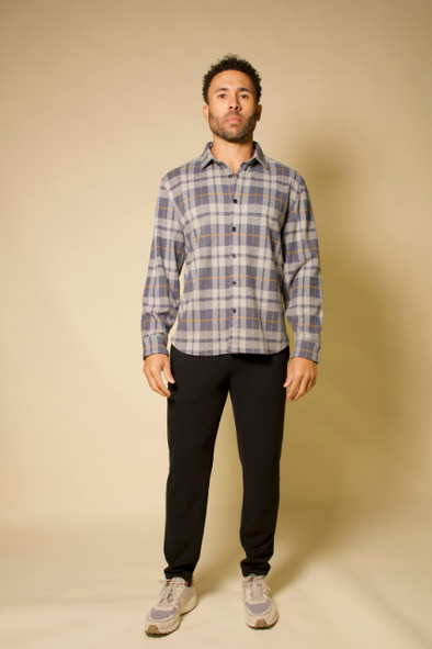 Nazare Ranch - Men's Button Front Long Sleeve Flannel