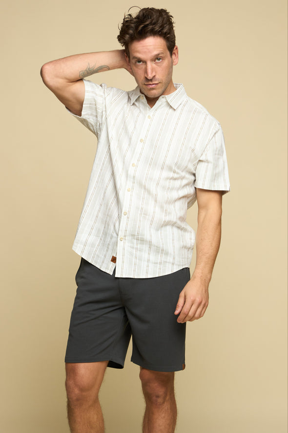 Bondi Linen Stripe Short Sleeve