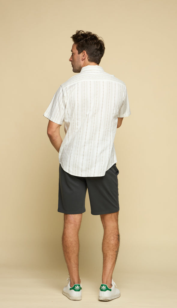 Bondi Linen Stripe Short Sleeve