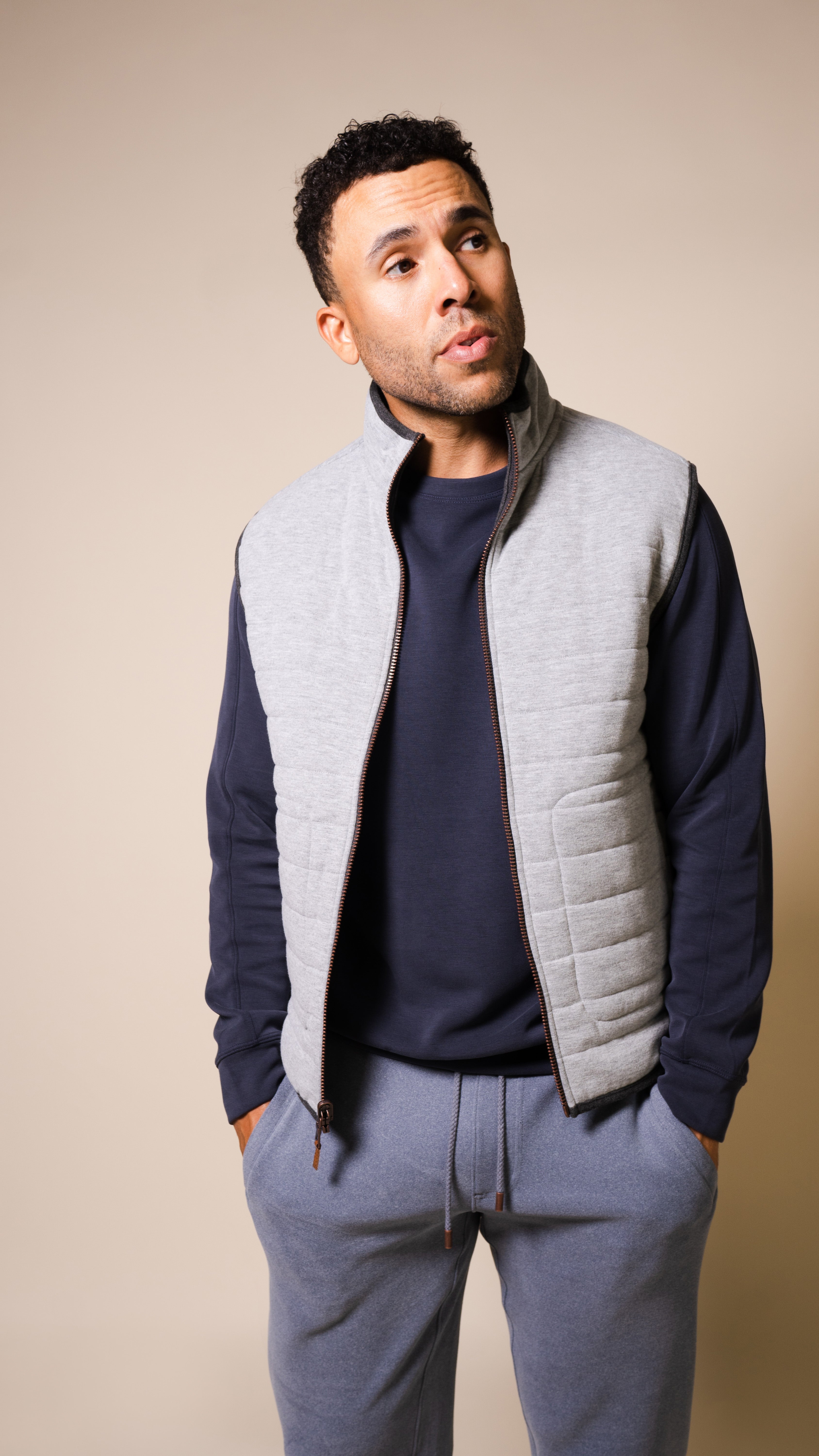 Andy Lux Reversible Vest | Men's Vests in Concrete – Fundamental Coast