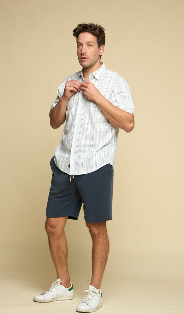 Bondi Linen Stripe Short Sleeve