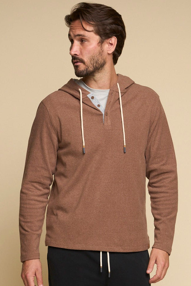 トップス HENLEY NECK BORDER HOODIE TSHIRT 3226T The Northend – Men's Henley Hoodie – Fundamental Coast