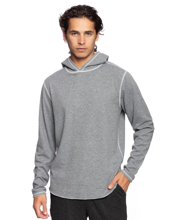Andy Fleece Reversible Hooded Crew Summer White