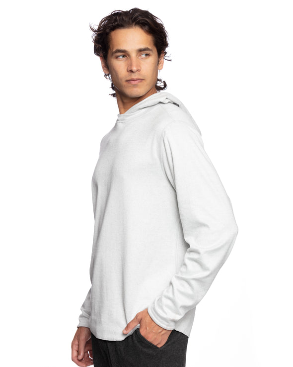 Andy Fleece Reversible Hooded Crew Summer White