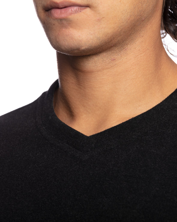 Andy Fleece Reversible V-Neck Phantom Black