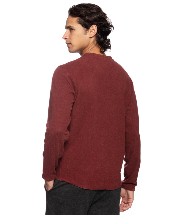 Andy Fleece Reversible V-Neck Salsa