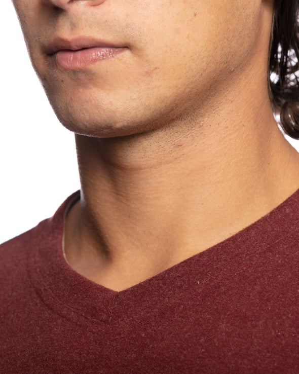 Andy Fleece Reversible V-Neck Salsa