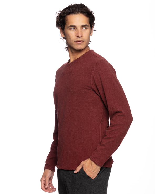 Andy Fleece Reversible V-Neck Salsa