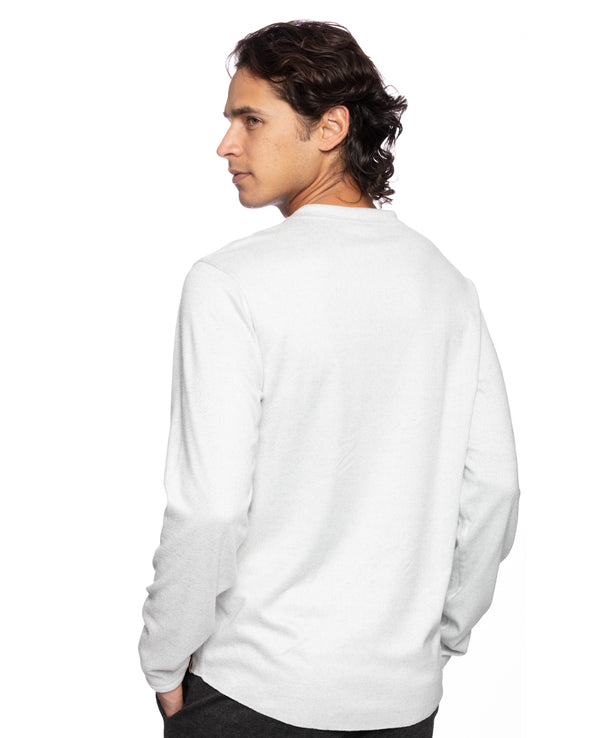 Andy Fleece Reversible V-Neck Summer White