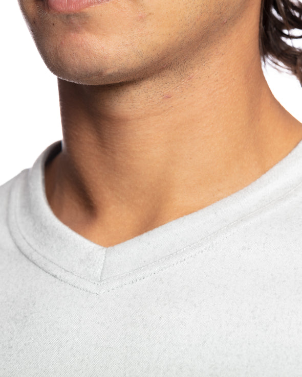 Andy Fleece Reversible V-Neck Summer White