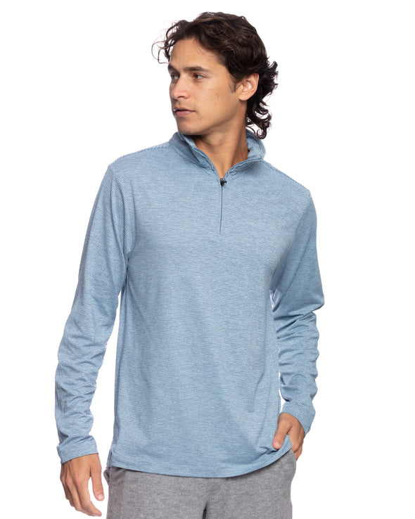 Sand Section 1/4 Zip Morning Sky